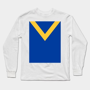 Leeds City Retro 1914 Blue, Yellow V Long Sleeve T-Shirt